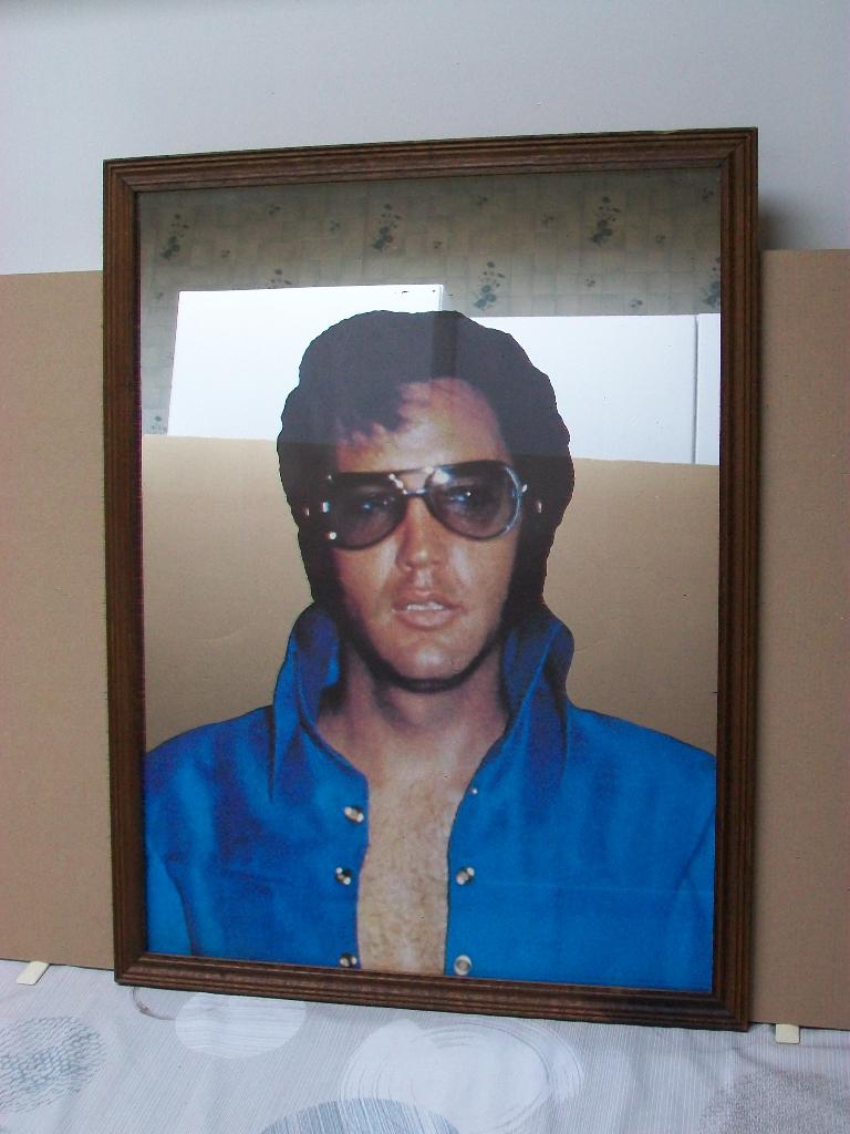 Elvis Spiegel - The King of Rock and Roll Las Vegas  Vintage, Verzamelen, Ophalen, Gebruikt, Overige typen