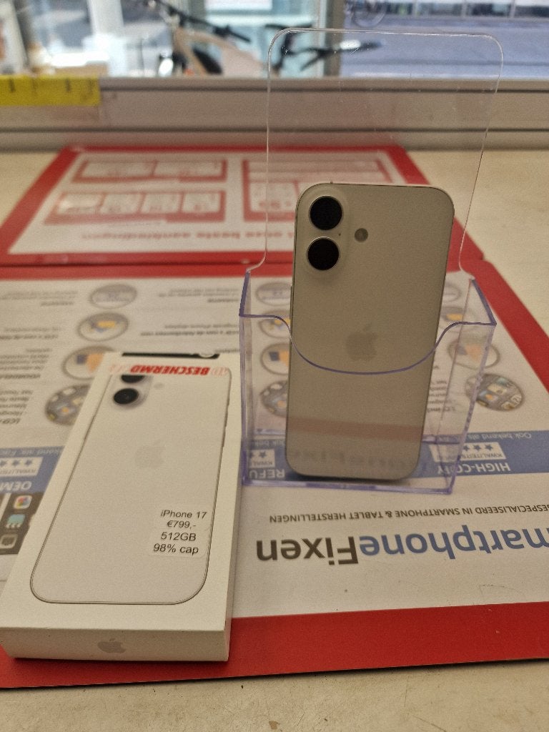 Apple iPhone 17 512GB - wit - Garantie, Télécoms, 512 GB, Comme neuf, Enlèvement, 98 %