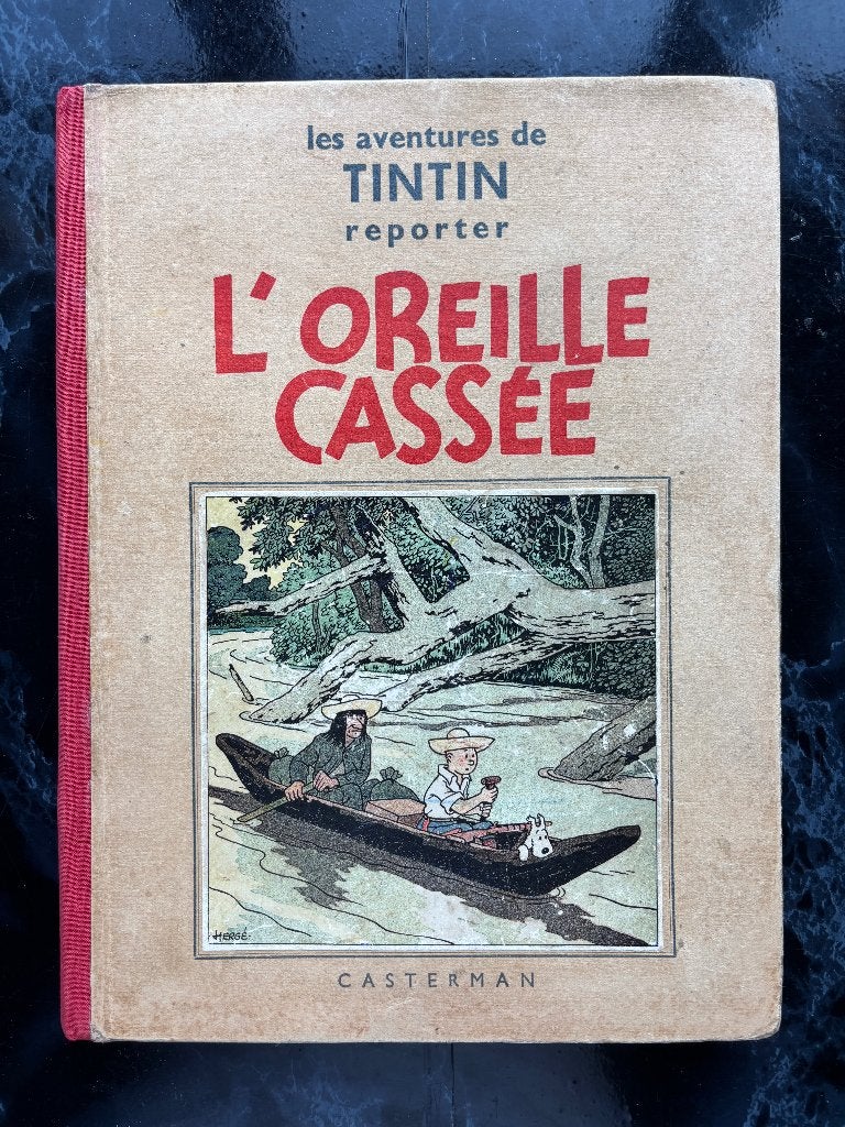 TINTIN - L'OREILLE CASSEE - EO - N&B - A2 - 1937, Livres, BD, Enlèvement ou Envoi, Une BD, Utilisé, Hergé.
