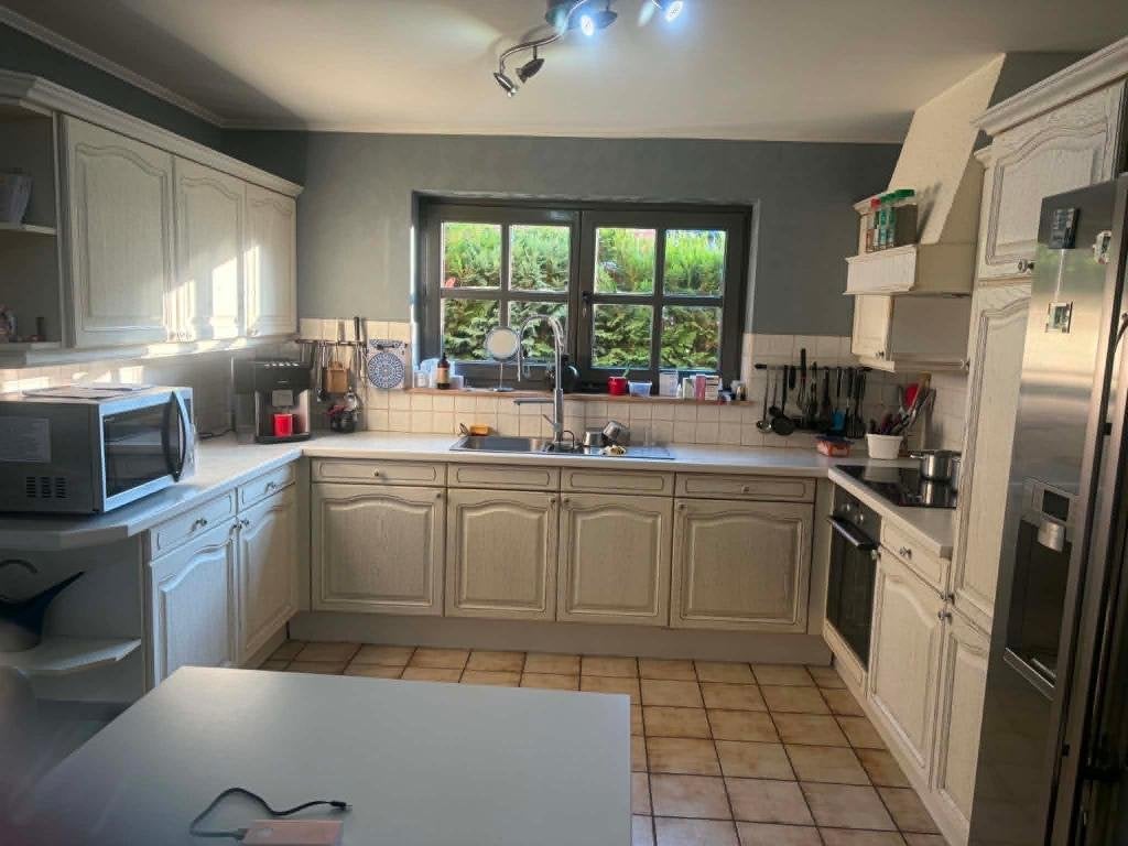 Witte eiken keuken met bijhorende aparaten in U vorm, Huis en Inrichting, Ophalen, Gebruikt, Overige materialen, Wit