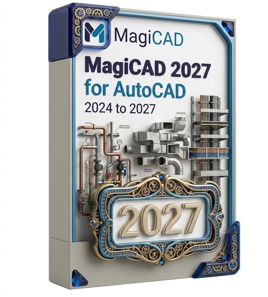 MagiCAD 2027 voor AutoCAD 2024–2027 | MEP-ontwerp- en BIM, Computers en Software, Ophalen, Nieuw, Windows