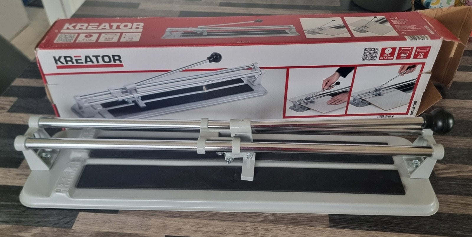 ​Kreator Tegelsnijder 400mm – Slechts 1x gebruikt!, Doe-het-zelf en Bouw, Tegels, Verzenden, Zo goed als nieuw
