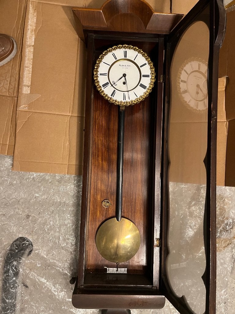 antieke Weense wandklok, Antiek en Kunst, Ophalen