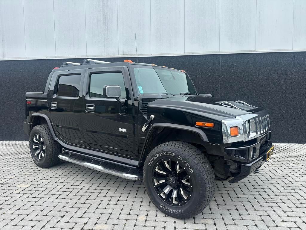 Hummer H2 Pick-up 6.0 V8 LPG 2005 Lichte Vracht CarPlay!!, Auto's, Automaat, Zwart, Leder, Bedrijf