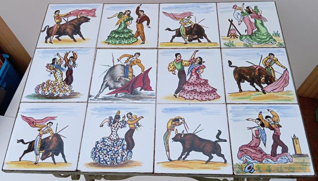 grote SPAANSE tafel smeedijzer schilderijen, Ophalen of Verzenden
