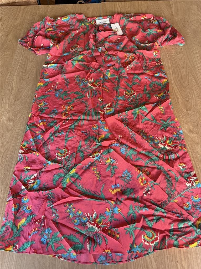 L.K. Bennett Estalla Bloemenprint Zijden Jurk - Maat 36, Kleding | Dames, Ophalen of Verzenden, Zo goed als nieuw, Maat 36 (S)