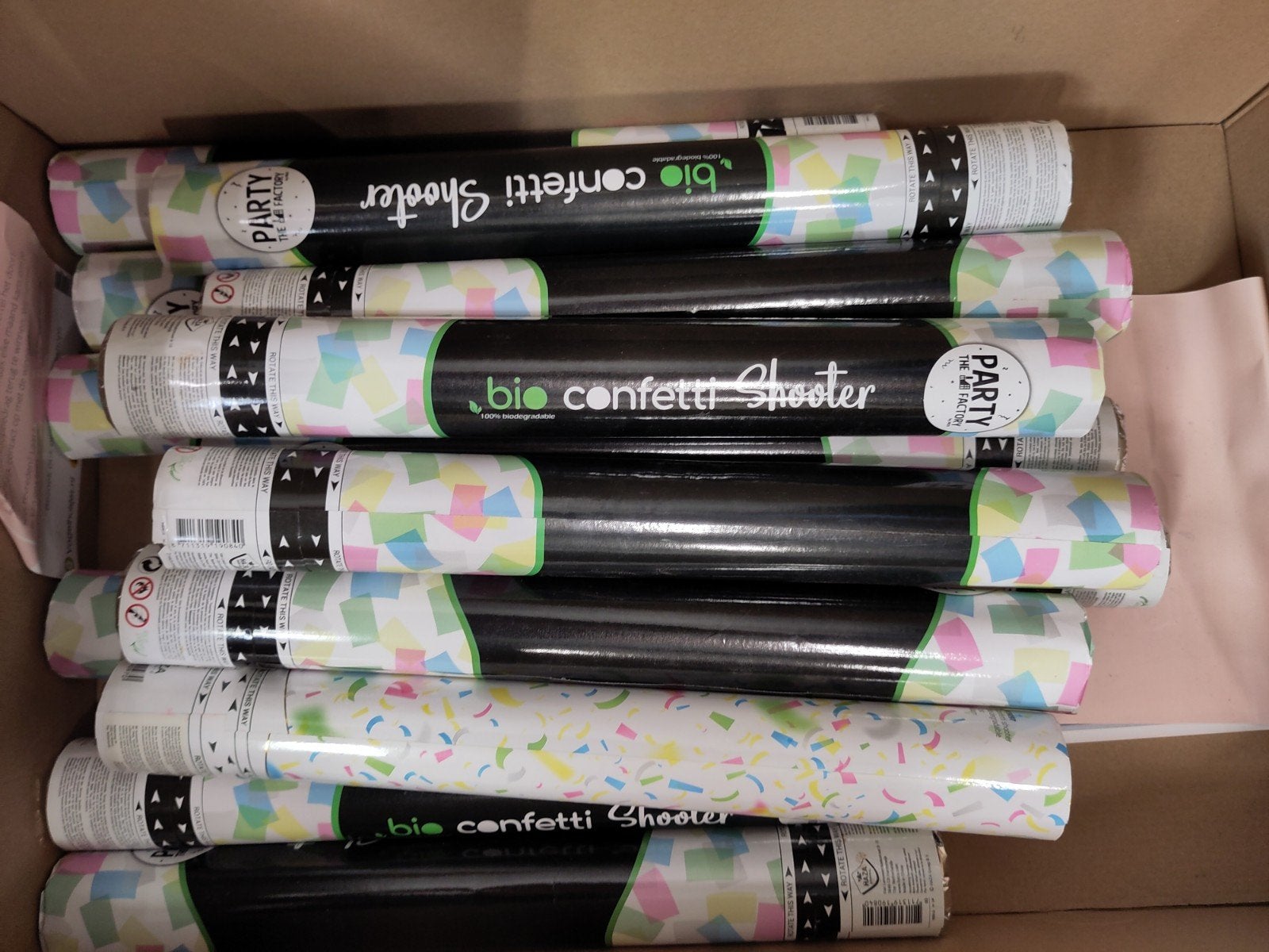 Bio afbreekbare confettie shooters 17x, Ophalen, Nieuw