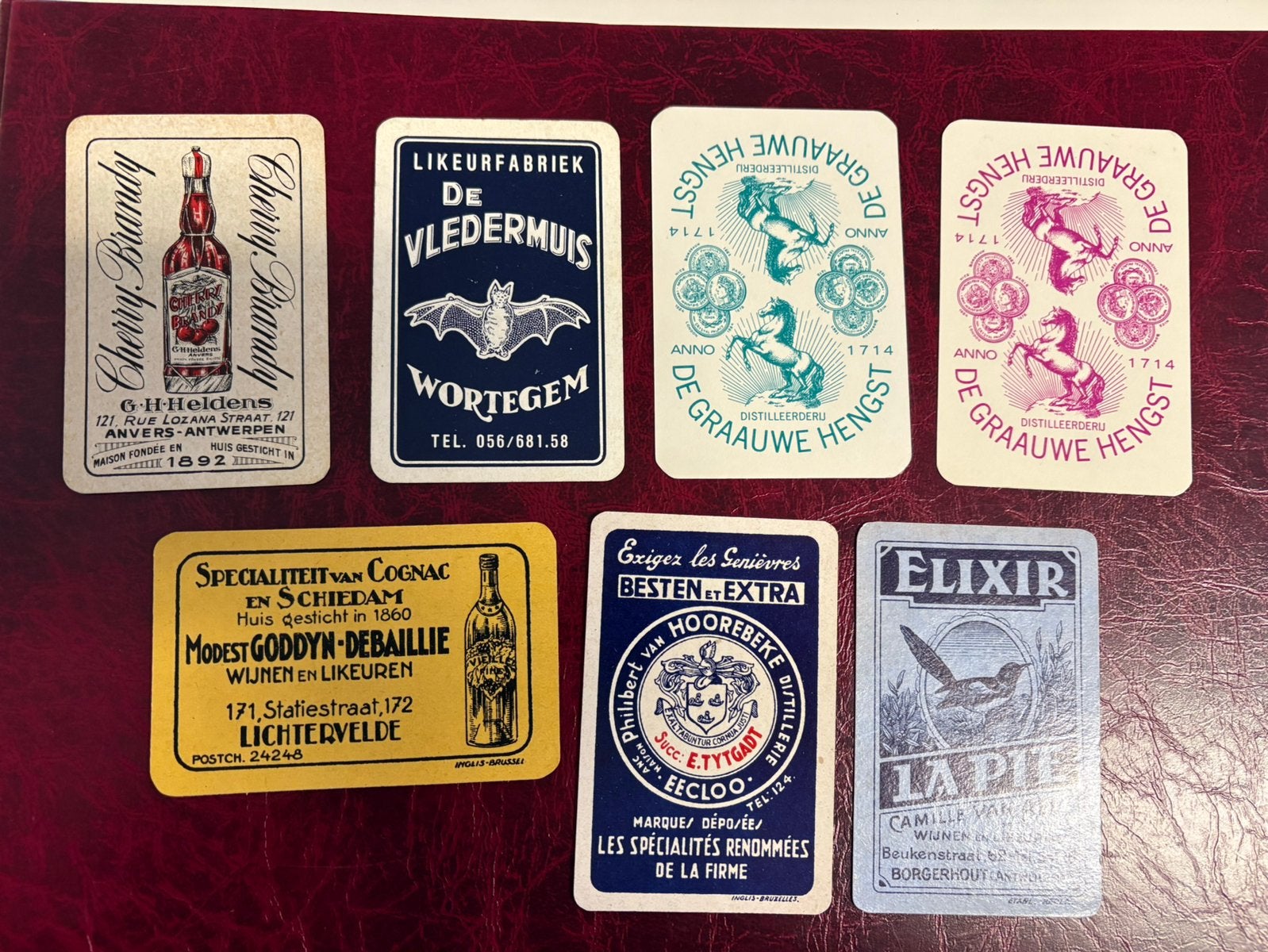 Reclame Likeuren,jenever, wortegem,eeclo, speelkaart, Verzamelen, Speelkaarten, Jokers en Kwartetten, Ophalen of Verzenden, Speelkaart(en)