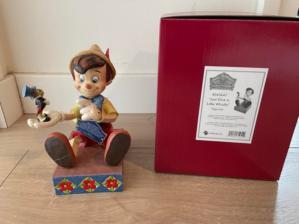 Disney traditions jim shore Pinokkio met Japie Krekel, Ophalen of Verzenden, Zo goed als nieuw