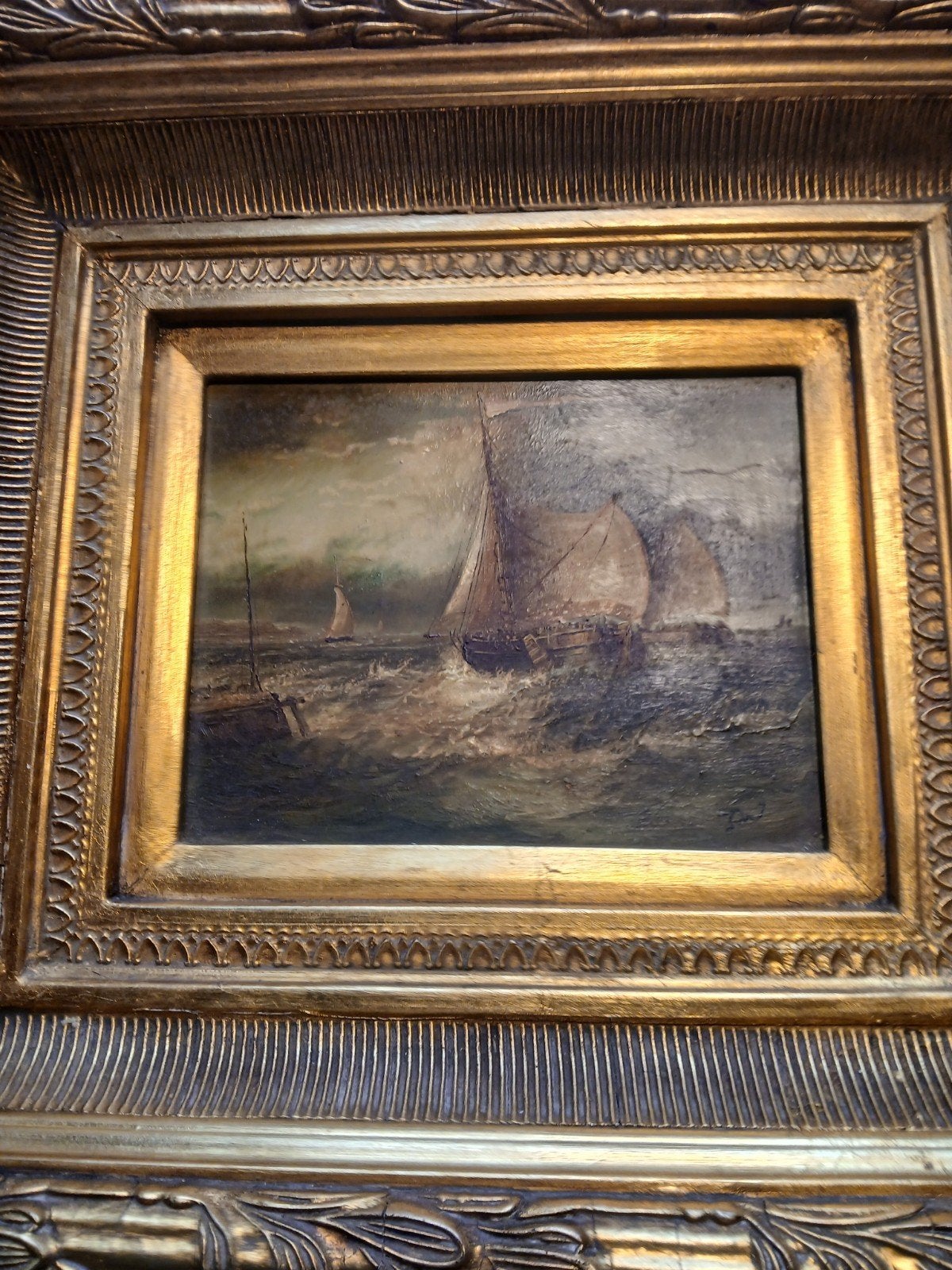 Peinture sur bois., Enlèvement, Panneau