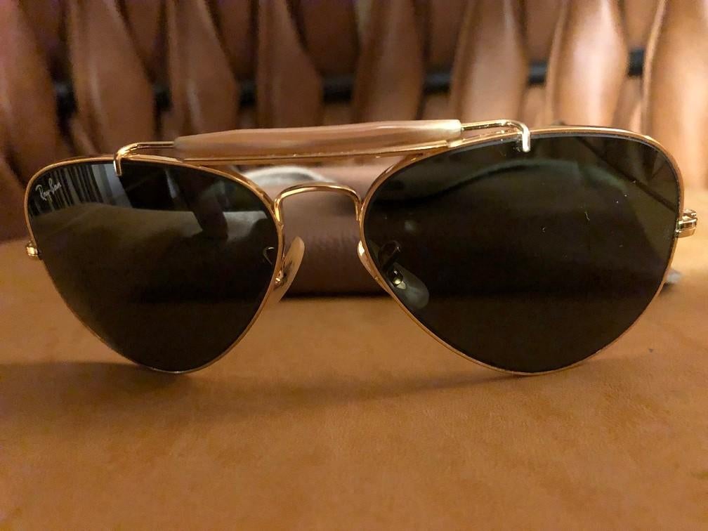 Vintage B&L Ray-Ban Aviator Outdoorsman 58mm zonnebril O3, Zonnebril, Overige kleuren, Ophalen of Verzenden, Zo goed als nieuw