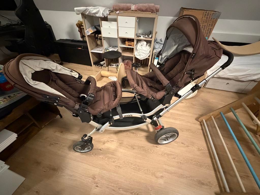 Buggy double (duo/twin) - zoom, Autres marques, Tige de poussée réglable, Poussette combi, Enlèvement