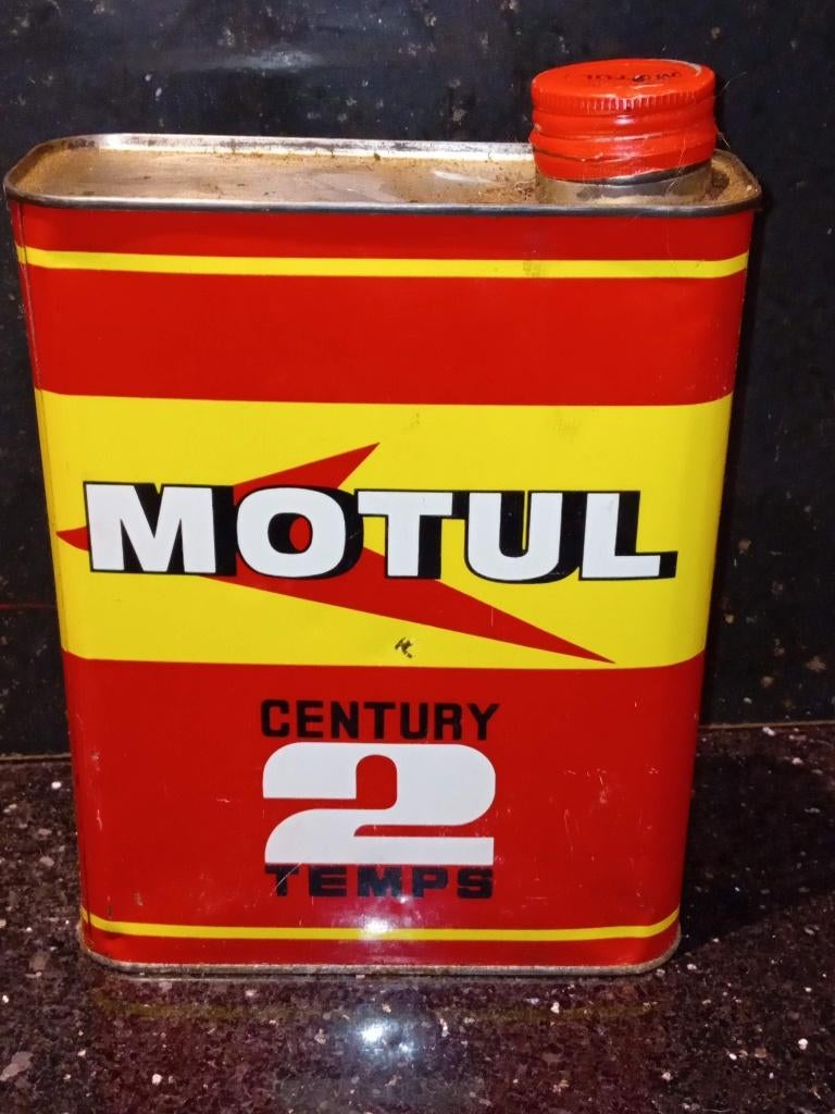 Vintage olieblik MOTUL 2-takt, Verzamelen, Ophalen of Verzenden, Zo goed als nieuw