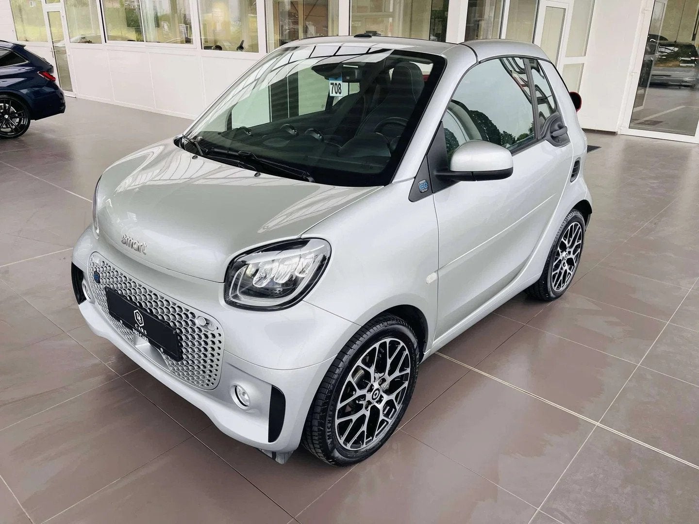 Smart Fortwo Cabrio EQ 17.6 kWh * GARANITE + GPS + CUIR + CA, Auto's, Automaat, Gebruikt, Zwart, Cabriolet