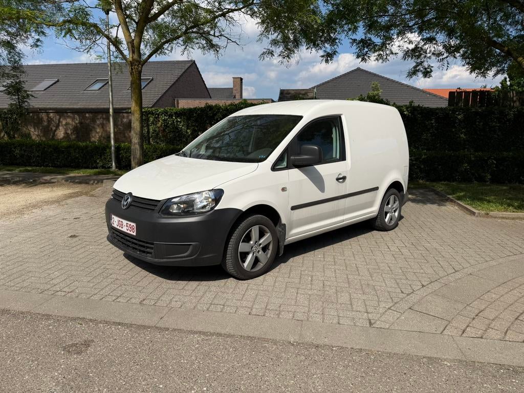 VW Caddy 1.6 TDI DSG Automaat - 2013 full option, Auto's, Euro 5, Zwart, Caddy Combi, Wit