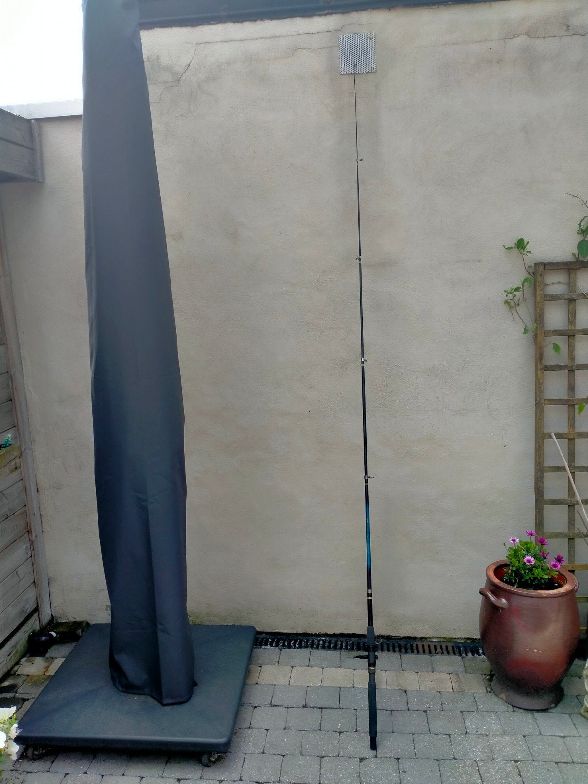 Telescopische werphengel 2,70 +molen max 40 gr, Ophalen, Werphengel