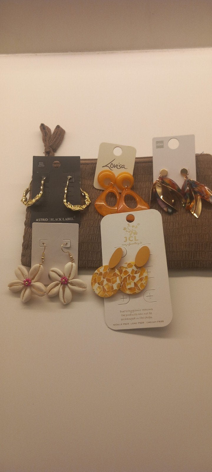 Verschillende oorbellen met toiletzakje., Bijoux, Sacs & Beauté, Boucles d'oreilles, Enlèvement, Neuf, Autres couleurs, Autres matériaux