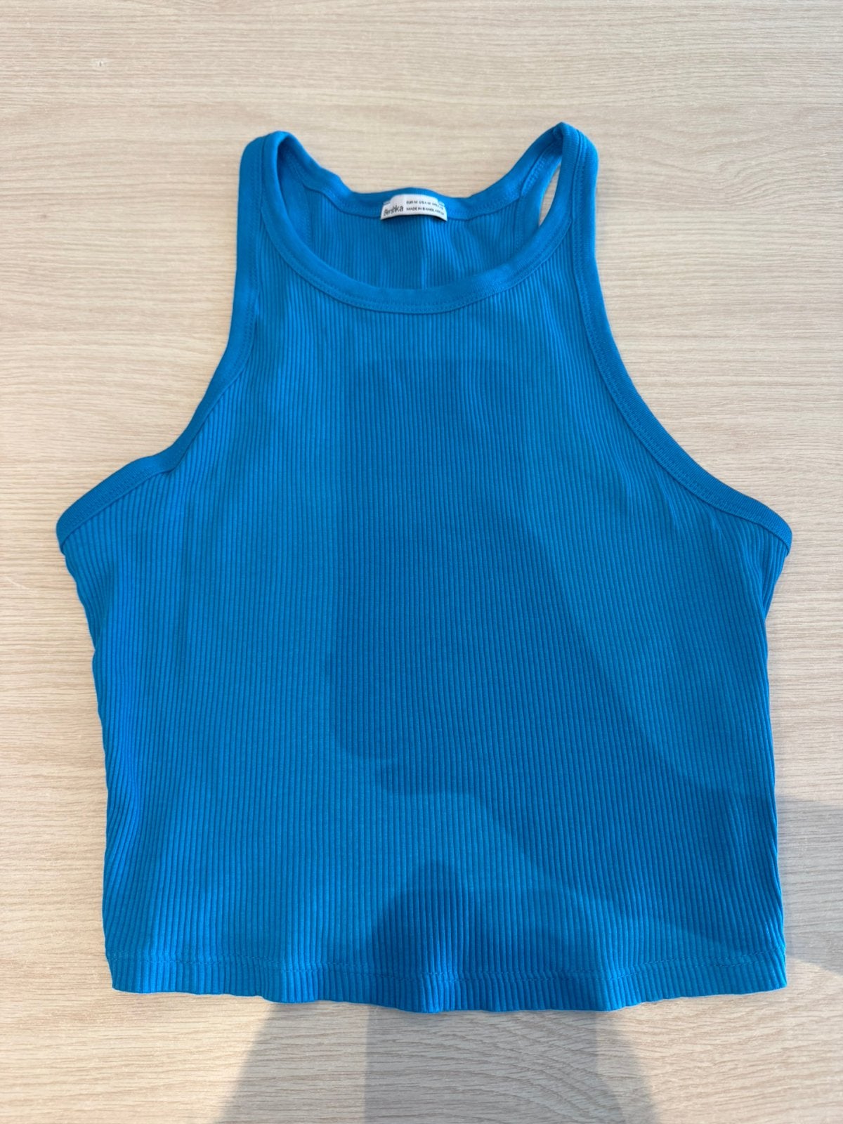 Licht blauwe crop top, Maat 38/40 (M), Blauw, Ophalen of Verzenden, Zo goed als nieuw