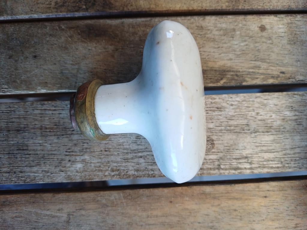 Witte porseleinen deurknop, Antiek en Kunst, Ophalen