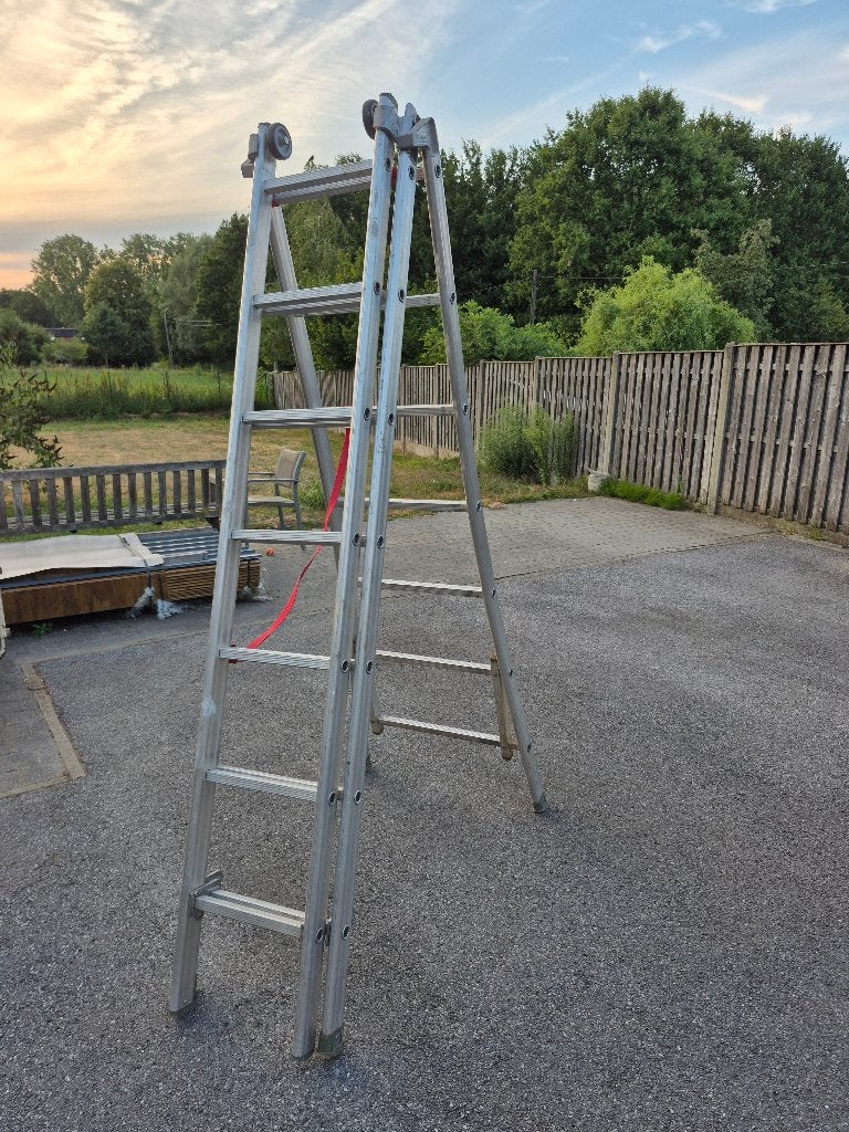uitschuifbare alu ladder in 3 delen, Enlèvement, Utilisé