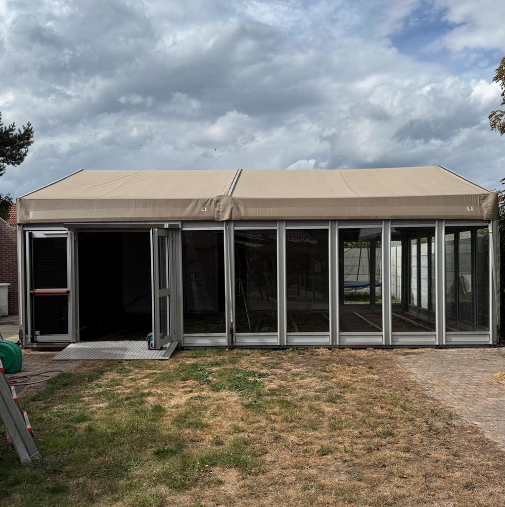VIP TENT TE KOOP / TE HUUR INCL. VLOER, Verwarming, airco.., Tuin en Terras, Ophalen, Opvouwbaar, Partytent, Zo goed als nieuw
