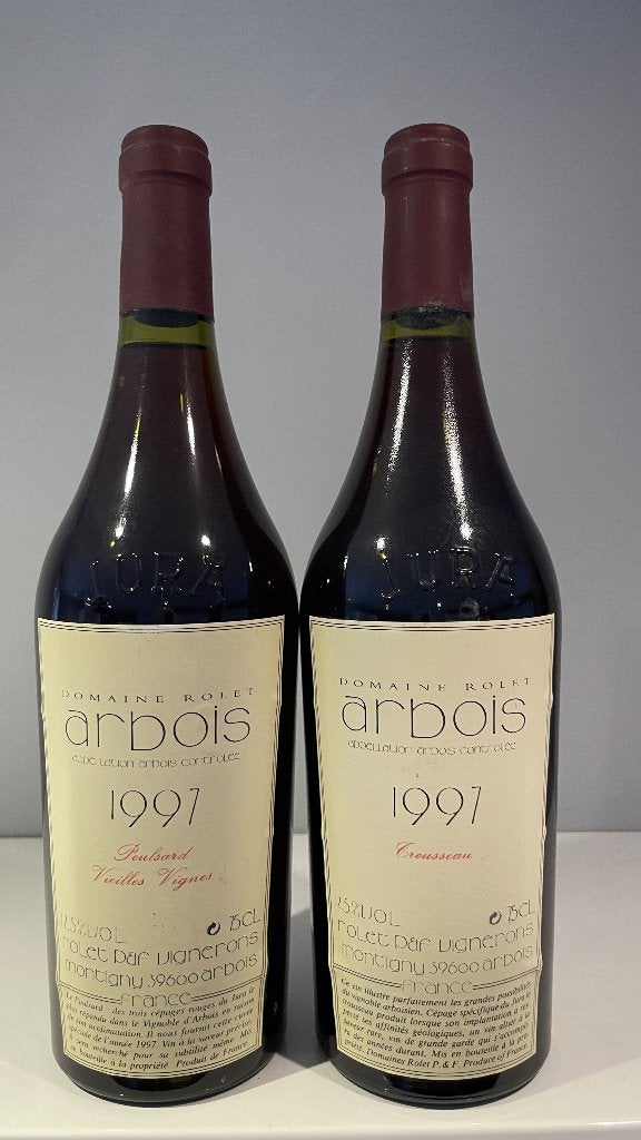 2X ARBOIS 1997 VAN HET ZELDZAME DOMAINE ROLET, Verzamelen, Ophalen of Verzenden