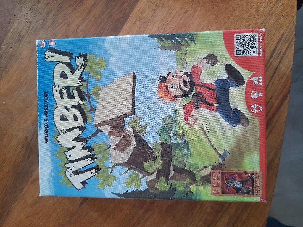 Gezeschapsspel Timber, Hobby en Vrije tijd, Gezelschapsspellen | Overige, Zo goed als nieuw, Drie of vier spelers, Ophalen of Verzenden
