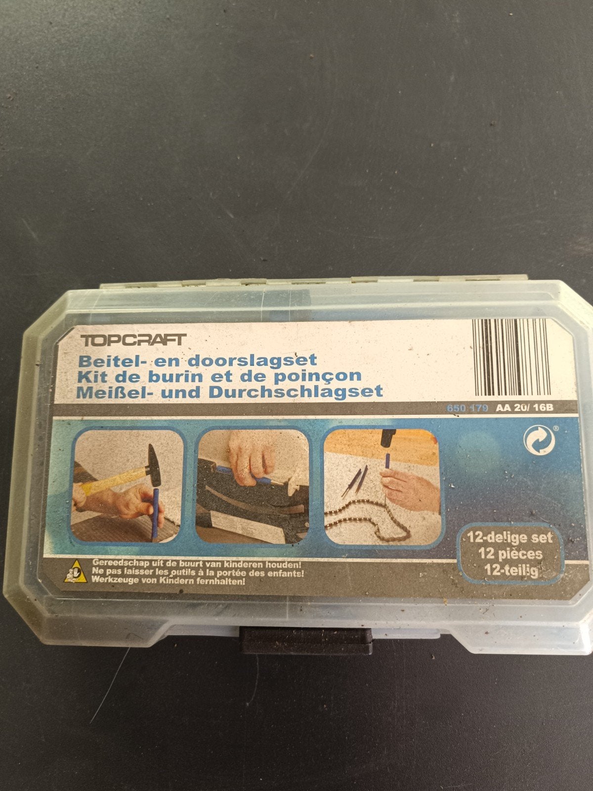 beitelset en doorslag bit., Bricolage & Construction, Enlèvement, Comme neuf, Burin