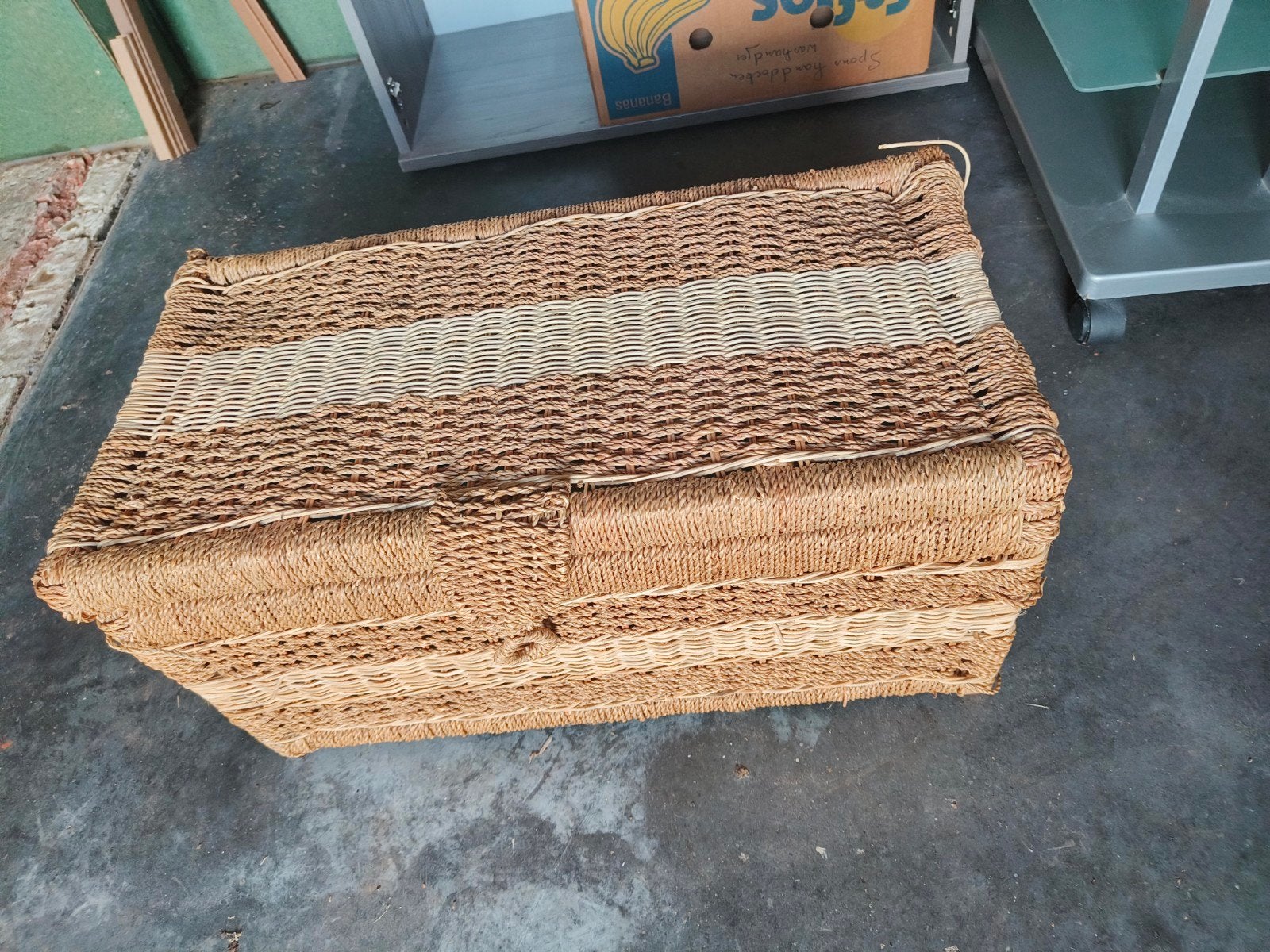 rieten mand, Huis en Inrichting, Ophalen, Minder dan 50 cm, Gebruikt, 50 tot 100 cm