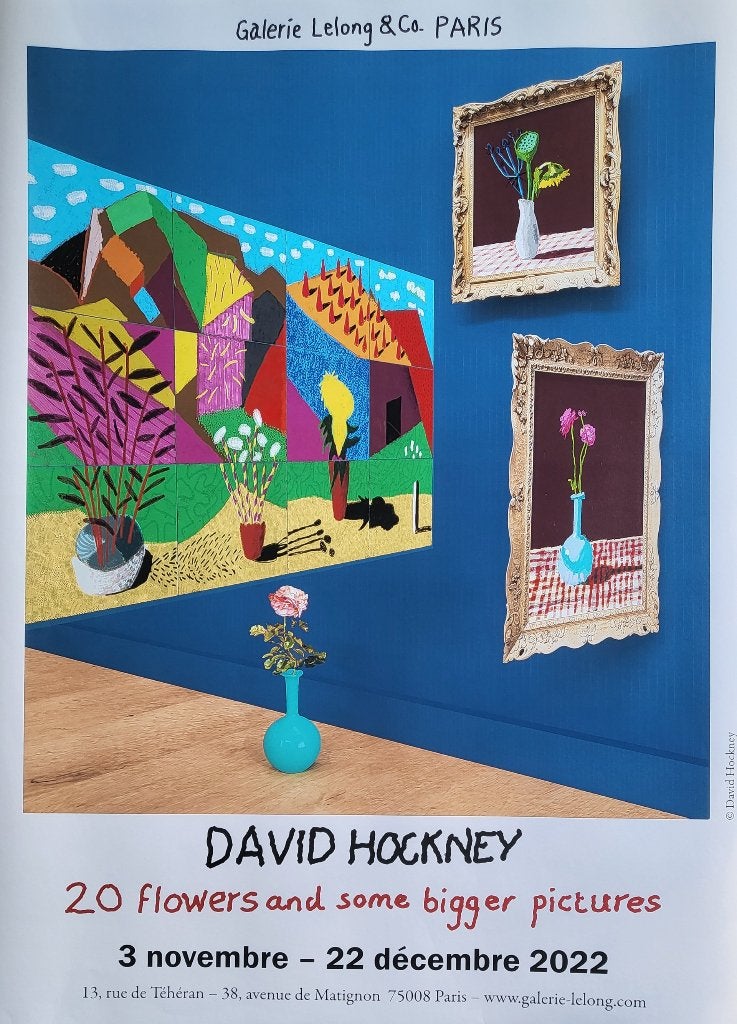 David Hockney (1937-2026) - Affiche d'exposition, Envoi