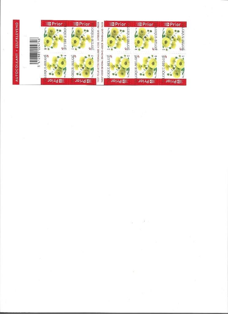 postzegels België boekje 55 Chrysant, Verzenden, Postfris