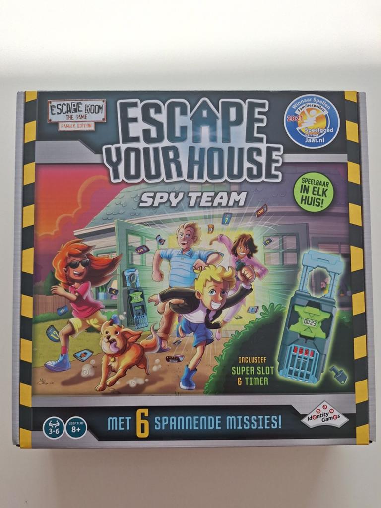 Spel escape your house spy team, Vijf spelers of meer, Ophalen, Zo goed als nieuw, Identity Games