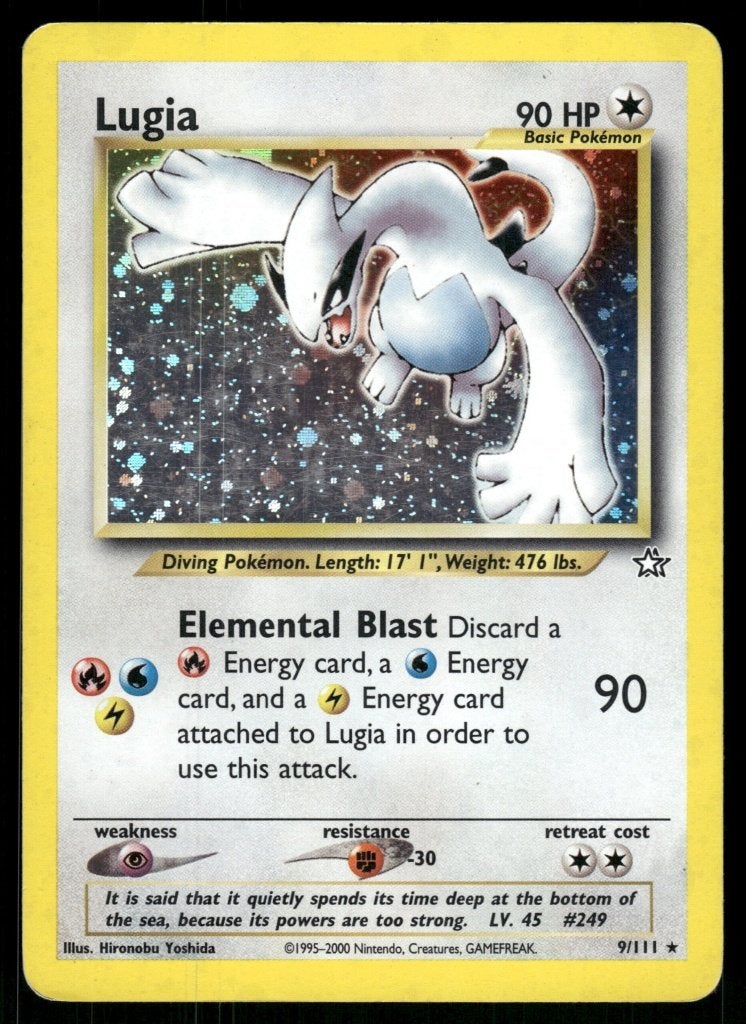 Lugia 9/111 - Neo Genesis (EX), Envoi, Utilisé