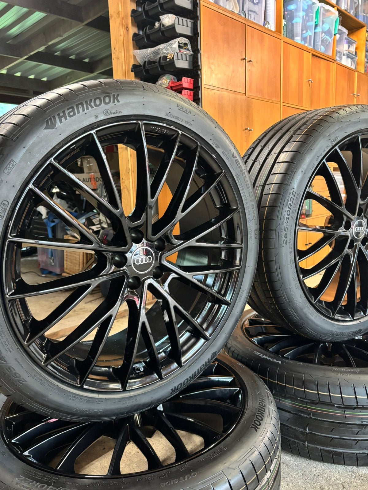 Splinternieuw 22 inch Audi Velgen met Hankook zomerbanden, Auto-onderdelen, Banden en Velgen, Velg(en), Zomerbanden, Overige maten