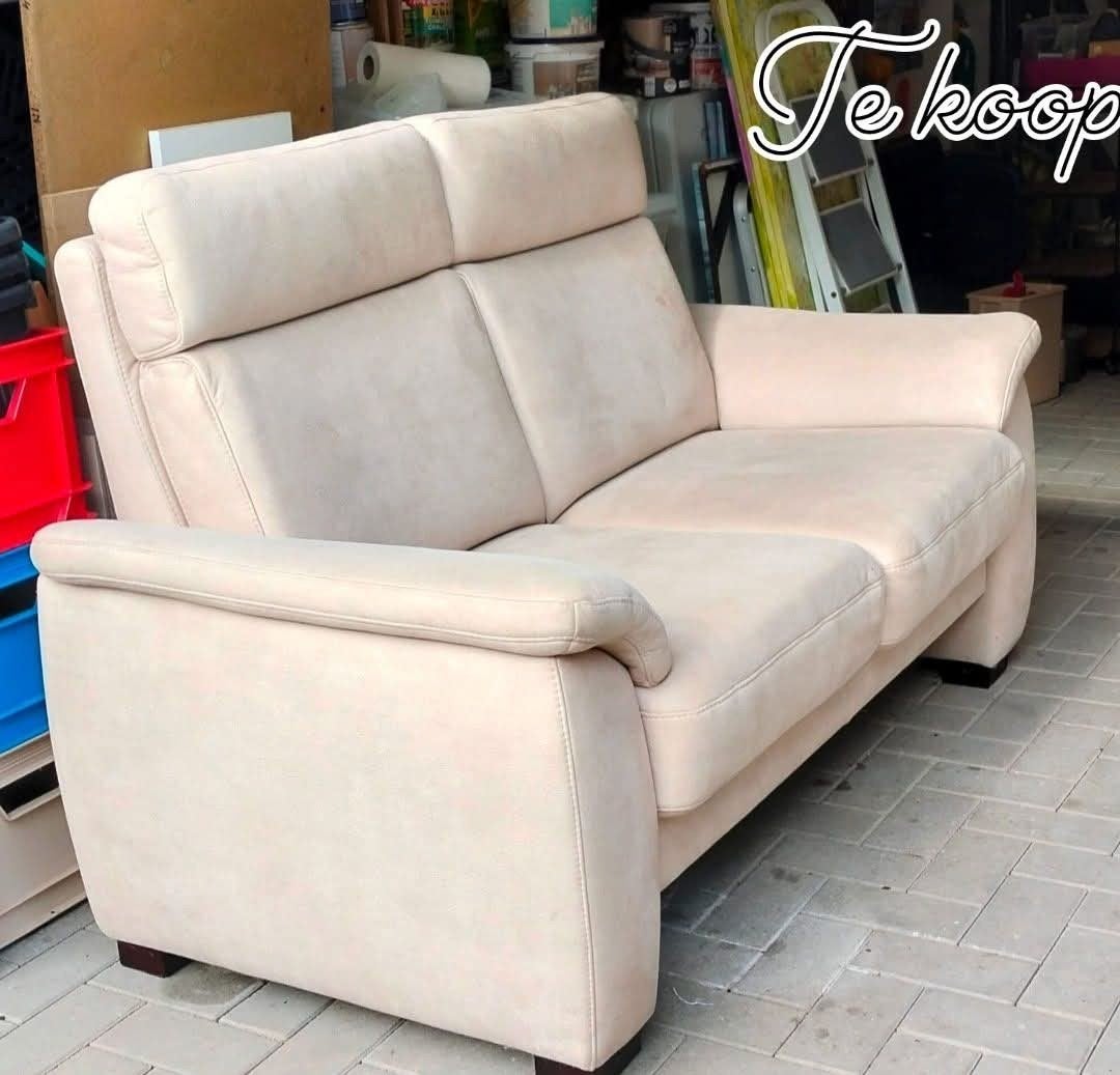 te koop tweezit beige, Huis en Inrichting, Ophalen, Stof