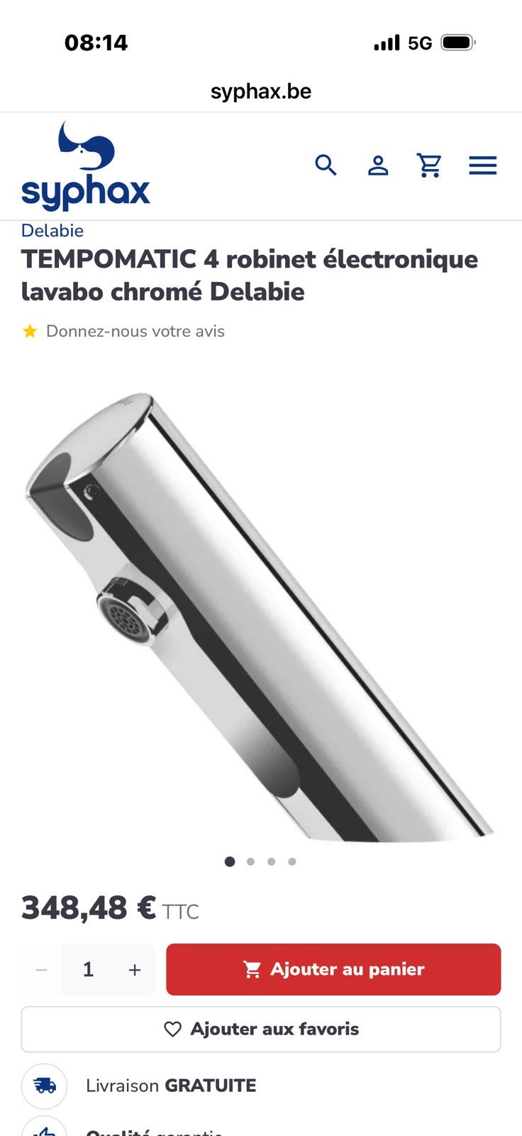 Robinet avec détecteur neuf 100€, Enlèvement ou Envoi, Comme neuf, Robinet