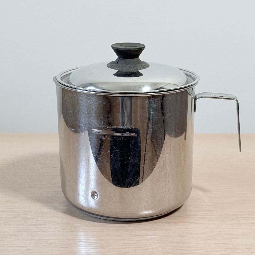 Kookpot Lagostina / Model Brevettato / Met deksel / Vintage, Kookpan of Snelkookpan, Inox, Gebruikt, Keramische plaat