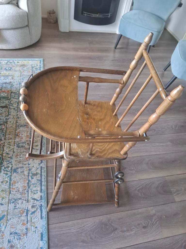 Nostalgische kinderstoel/tafel en stoeltje, Antiquités & Art, Enlèvement