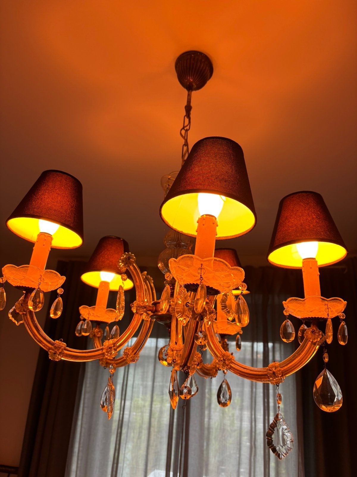 Lustre à 5 branches, Maison & Meubles, Lampes | Lustres, Enlèvement, Comme neuf