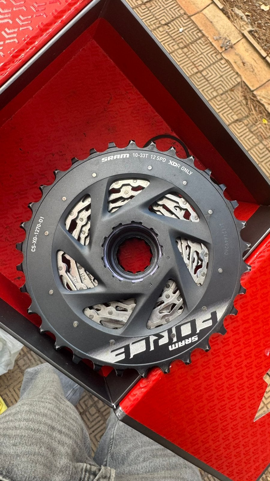 SRAM Force XG-1270 D1-cassette — 12 snelheden — 10-33T — XDR, Fietsen en Brommers, Ophalen of Verzenden, Zo goed als nieuw