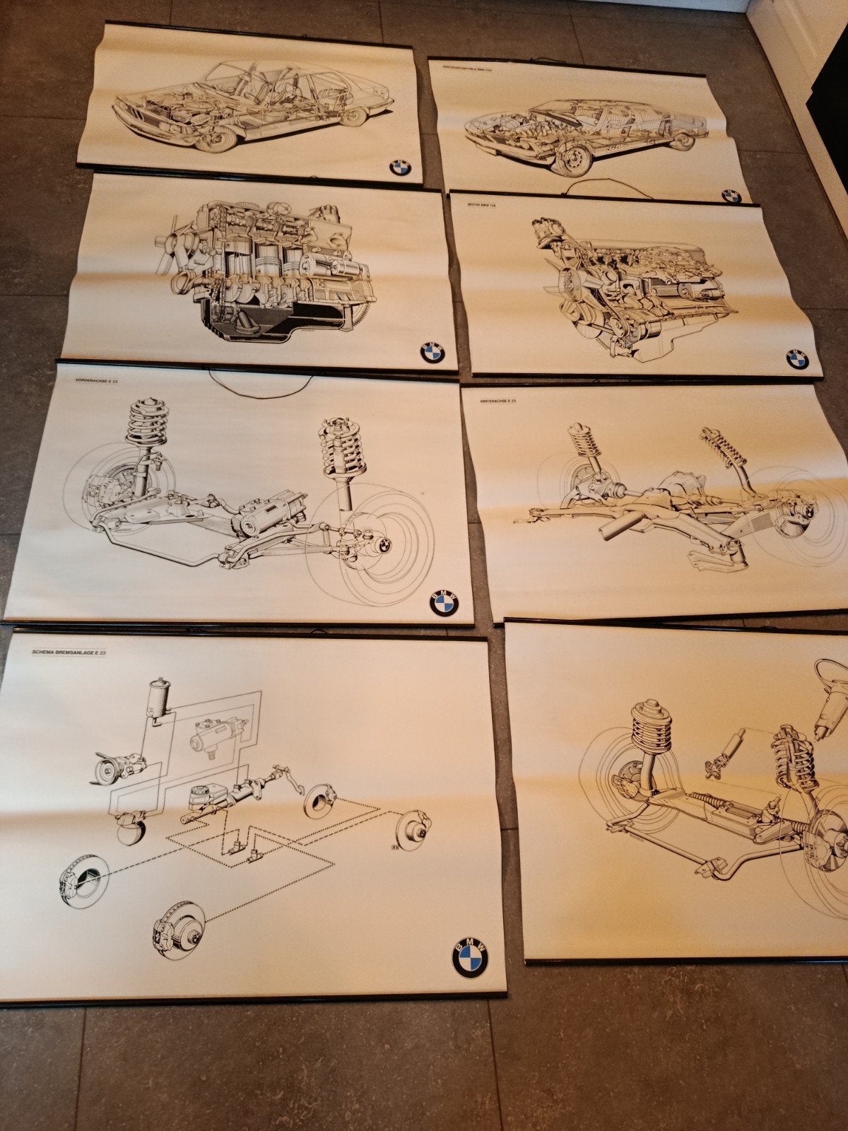Doorsnede van de bmw, Antiquités & Art, Antiquités | Cartes scolaires, Enlèvement