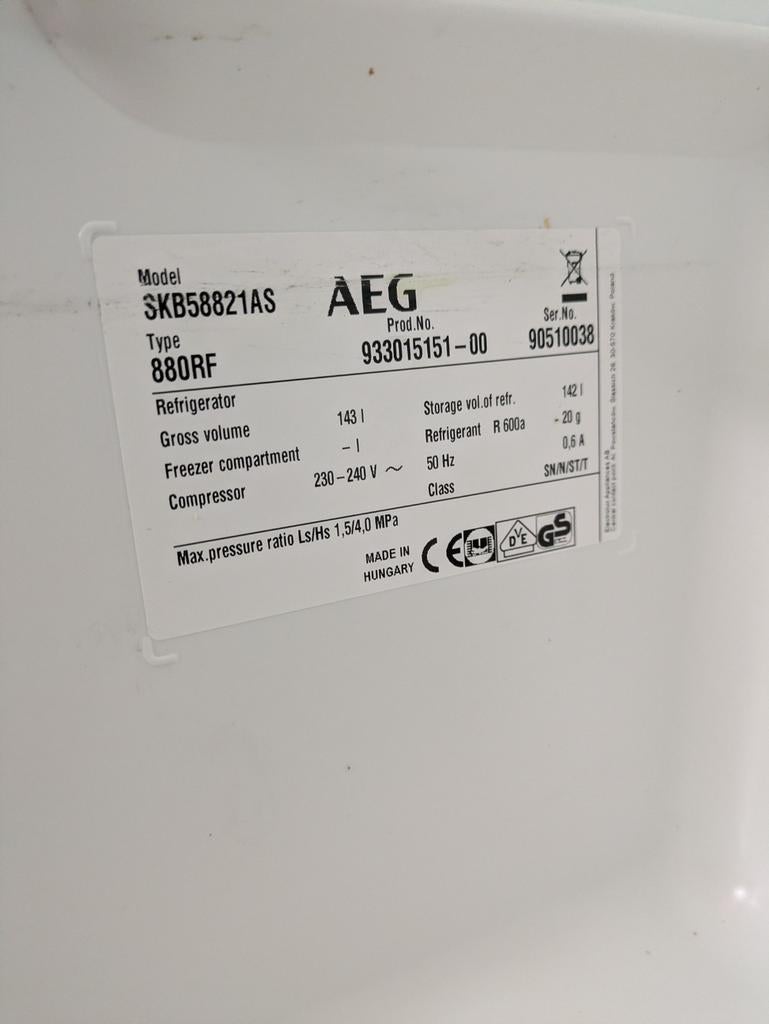 Réfrigérateur encastrable AEG, Electroménager, Enlèvement