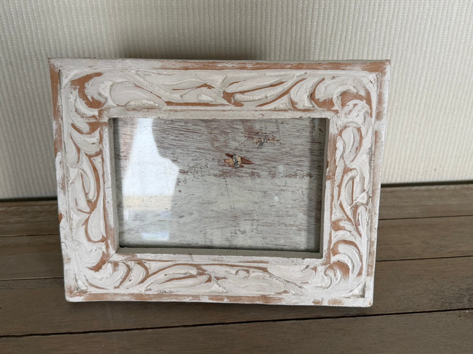 Houten , landelijke kader van Maison du Monde, Ophalen of Verzenden, Zo goed als nieuw, Fotolijst, Met glas