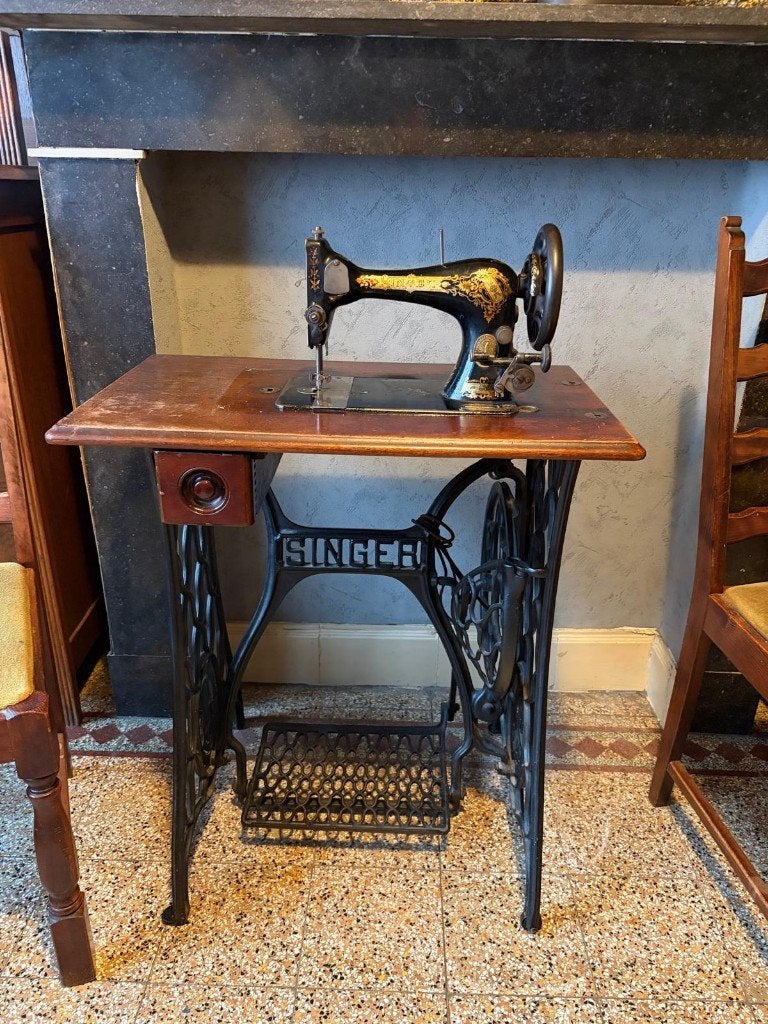 Machine à coudre ancienne Singer Trap, Enlèvement, Utilisé