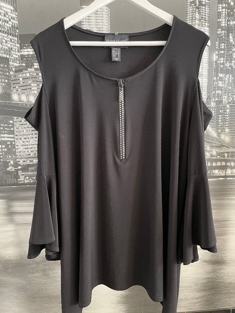 prachtige zwarte feestelijke blouse Frank Lyman Design 48-50, Frank Lyman Design, Verzenden, Zwart, Maat 46/48 (XL) of groter