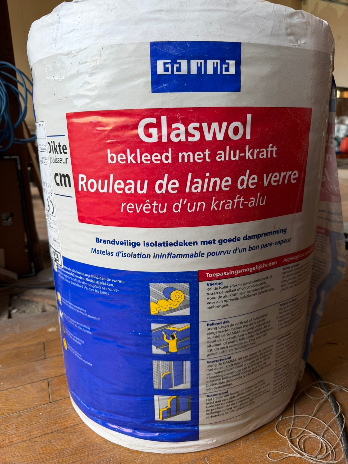 26 rollen glaswol 120 mm, Ophalen, Dakisolatie, Zo goed als nieuw, 15 m² of meer