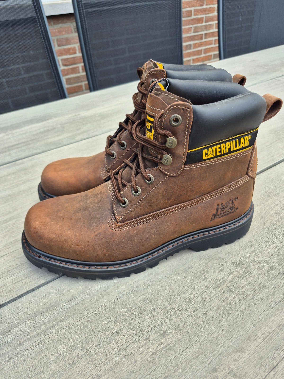 Caterpillar Holton Bruin maat 43 nieuw, Kleding | Heren, Schoenen, Ophalen, Bruin, Boots, Nieuw