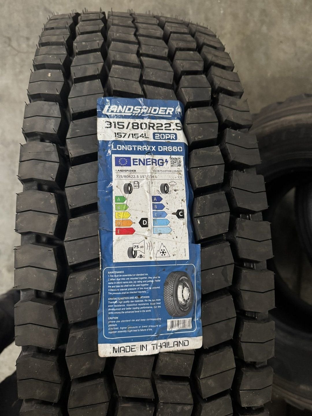 1x Landspider Longtraxx DR660 315/80 R22.5 157/154L Nieuw, Ophalen, -, -, Nieuw
