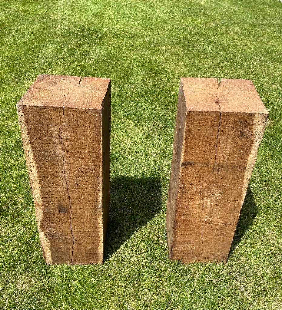 2 houten pilaren - zuilen, Ophalen, Nieuw