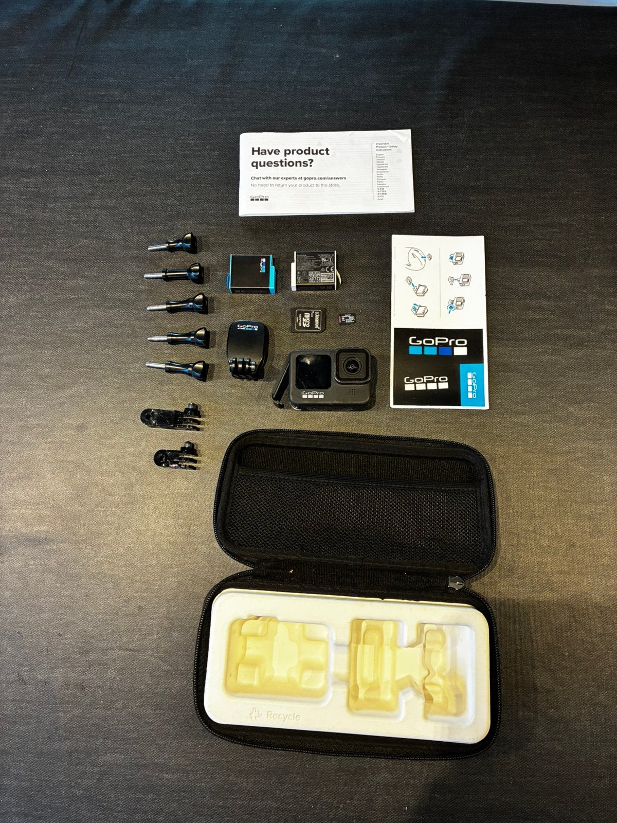 Gopro hero9 black + accessoires, TV, Hi-fi & Vidéo, Enlèvement, Comme neuf, GoPro